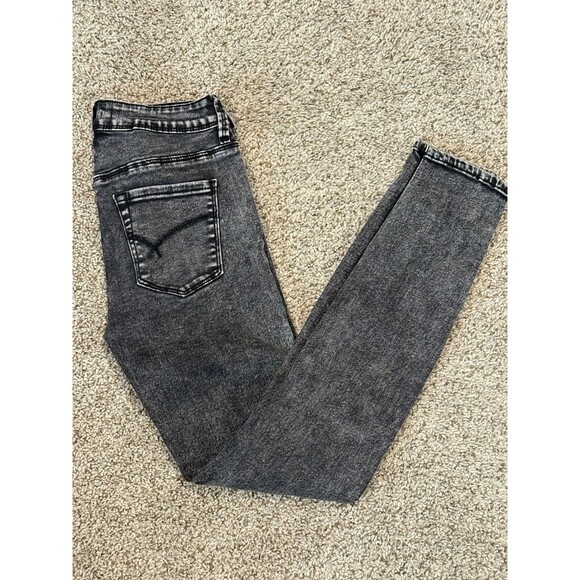 Black Stone Washed Skinny High Rise Jeans Bullhead Size 0 - Picture 1 of 8